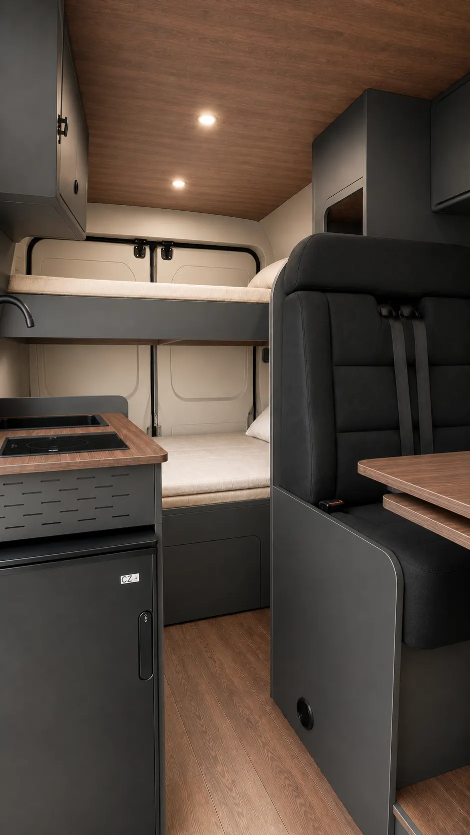 Interior del modelo INFINITY en acabado ONIX