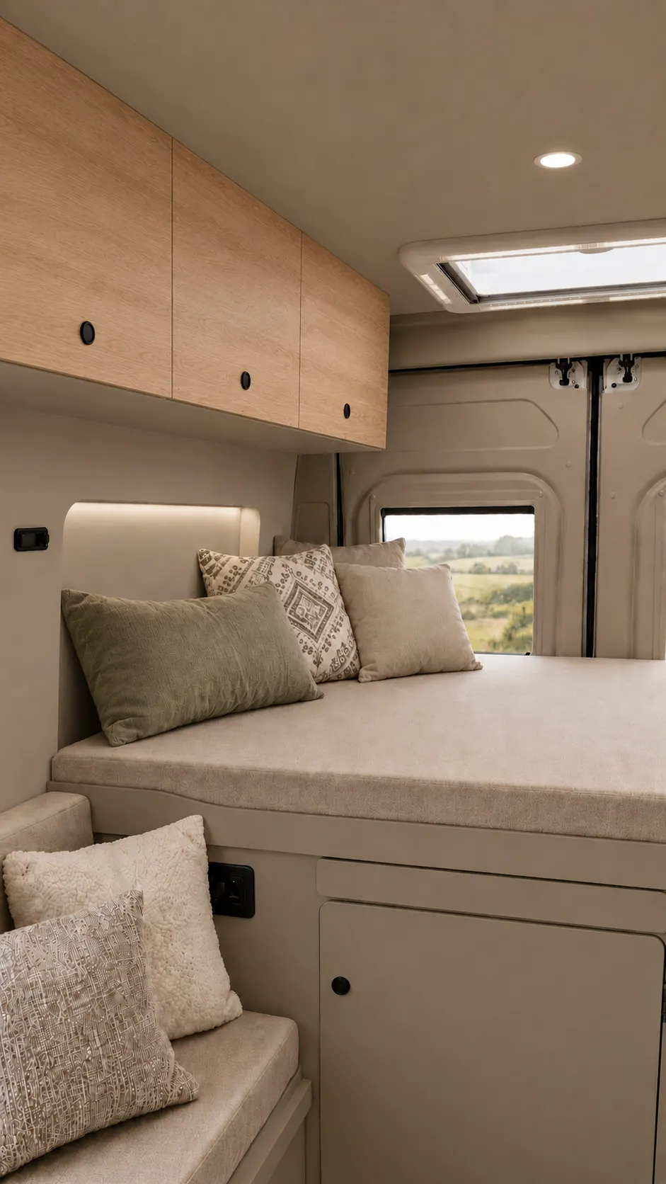 Interior del modelo CORE-CAMA en acabado DUNA